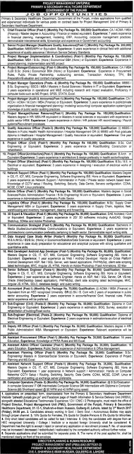 Civil Engineering Jobs in Punjab Primary & Secondary Healthcare Department 