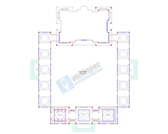 Mosque Architectural Plans AutoCAD dwg 