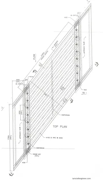 Top Plan of a Bridge Structure