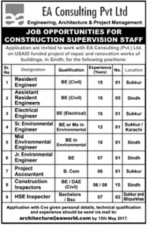 Civil Engineering Jobs in EA Consulting Pvt Ltd. Pakistan