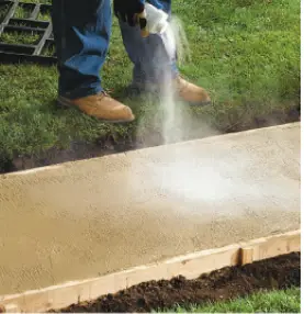 Fig.4: Preparation of Concrete Surface for Stamping