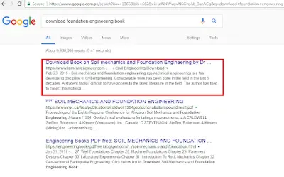 Google SERP for keyword Download Foundation Engineering Book  