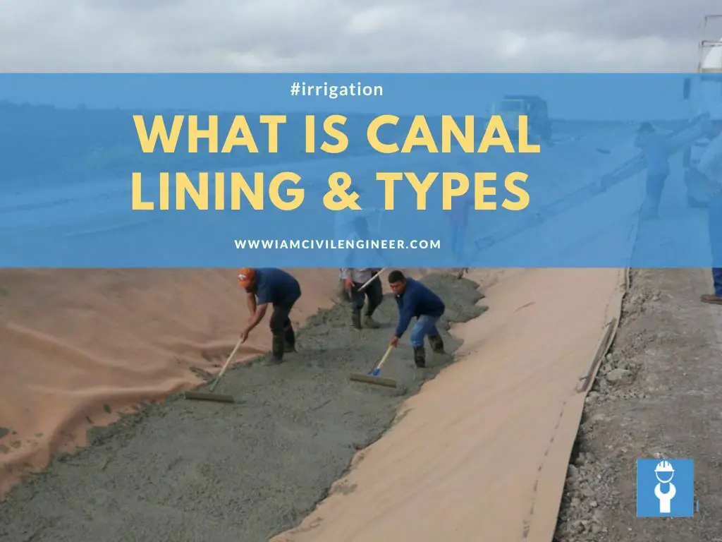 Canal lining is in progress