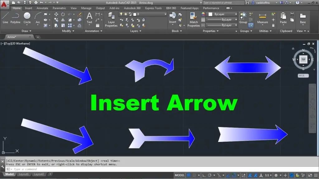 How to Draw an Arrow in AUTOCAD? (5 Simple Methods you must Know)
