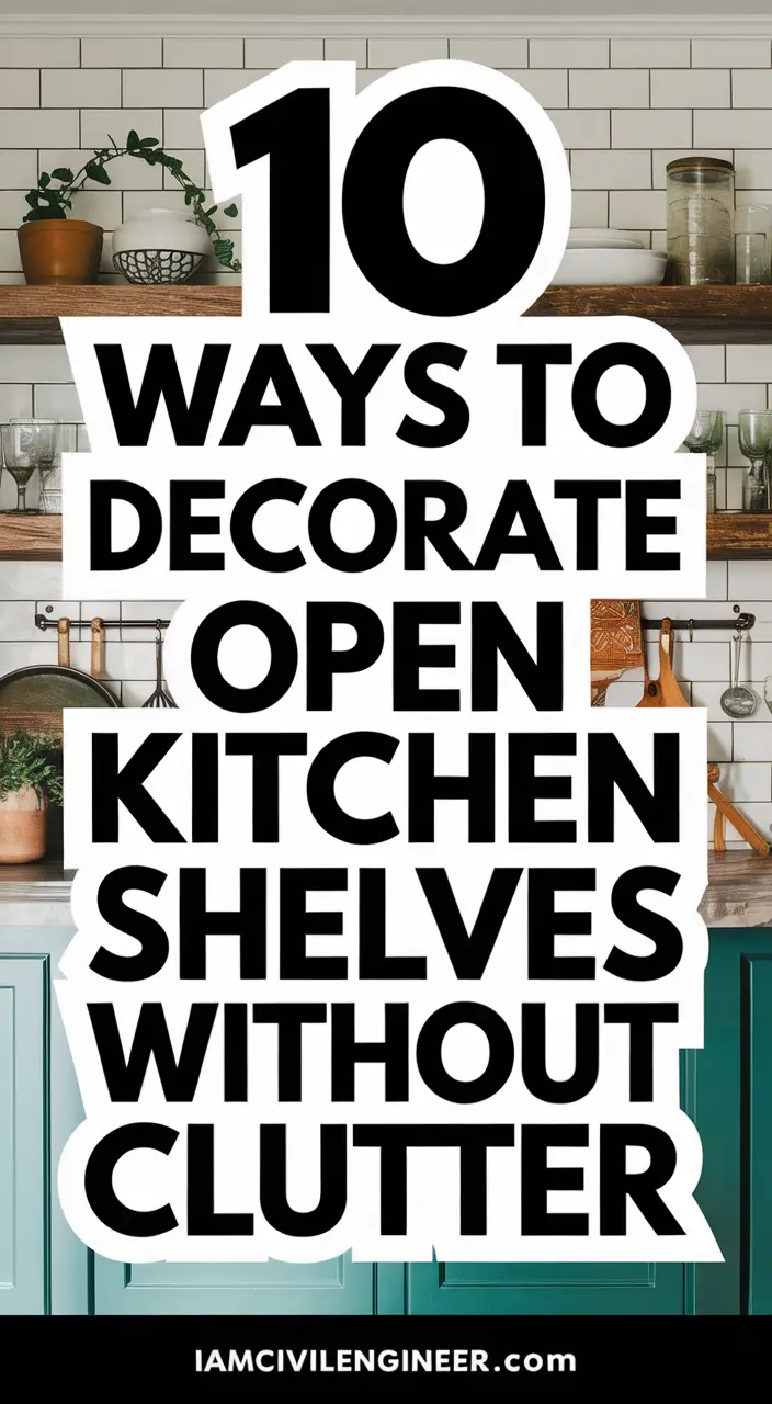 How to Decorate Open Kitchen Shelves Without Clutter
