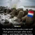 A sea wall that grows stronger every time it gets hit by waves